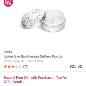 Becca under eye powder